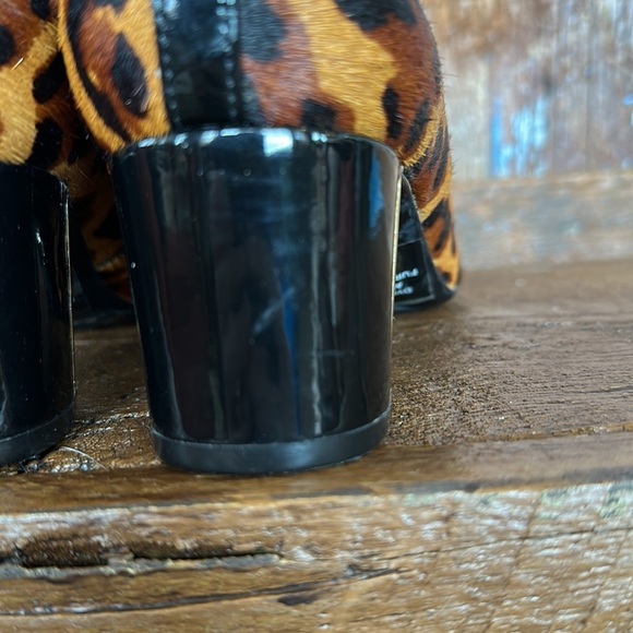 Nurture Brayatwo Calf Hair Leopard Print Block Heels Size 6.5 - Picture 8 of 10